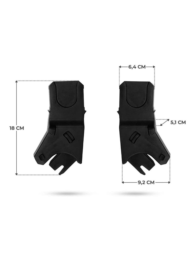 Adaptateurs universels Kinderkraft APINO pour siège auto MINK PRO I-SIZE et Travel System Noir - Kiabi