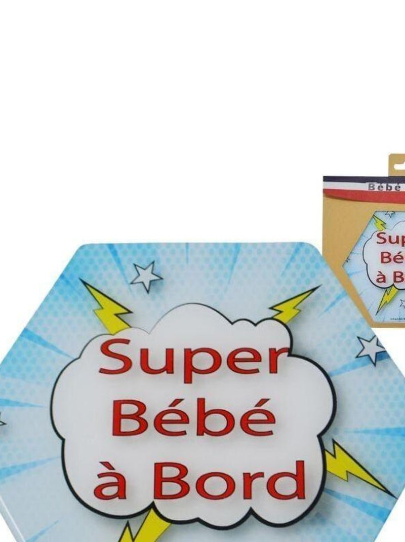 Adhésif / Autocollant bébé à bord - BD Nuage Bleu - Kiabi
