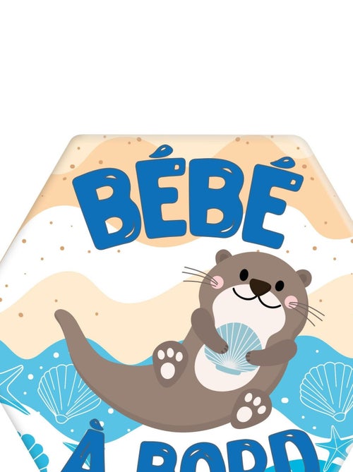 Adhésif / Autocollant bébé à bord - Loutre - Kiabi