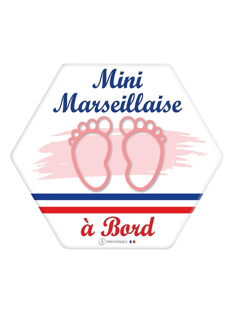 Adhésif bébé à bord - Mini Marseillais(e) - Rose - Kiabi