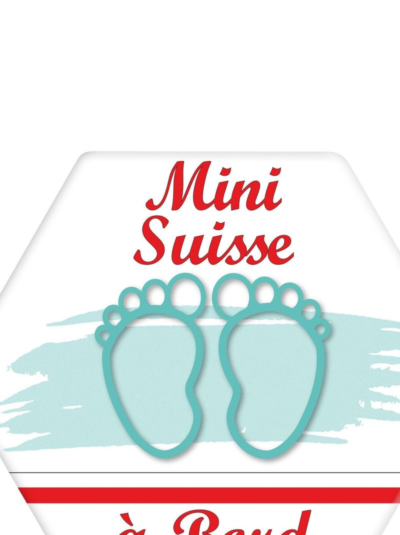 Adhésif bébé à bord - Mini Suisse - Bleu - Kiabi