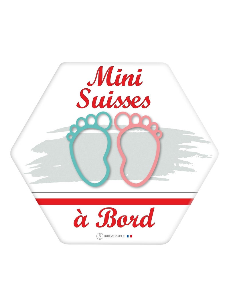 Adhésif bébé à bord - Mini Suisse - Gris - Kiabi