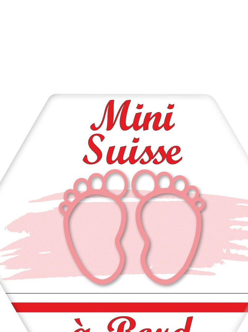 Adhésif bébé à bord - Mini Suisse - Rose - Kiabi