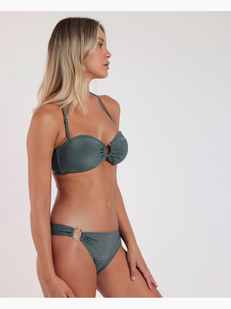 ADMAS Bikini bandeau Dazzler pour femme Bleu marine - Kiabi