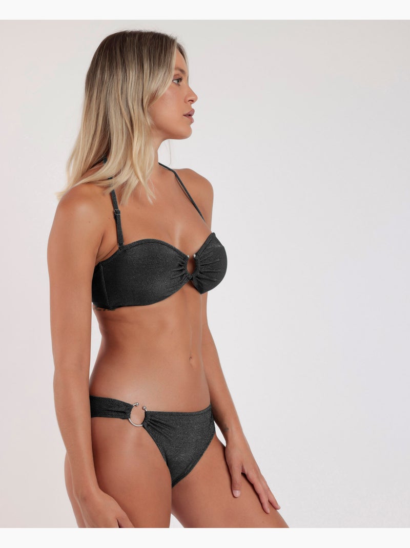ADMAS Bikini bandeau Dazzler pour femme Noir - Kiabi