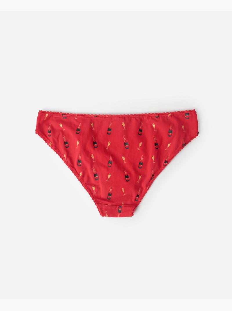 ADMAS Célébrons les culottes avec un emballage cadeau pour femmes Rouge - Kiabi