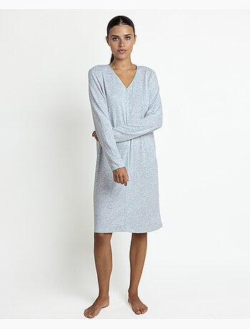 ADMAS CLASSIC Chemise de nuit élégante à manches longues pour femme