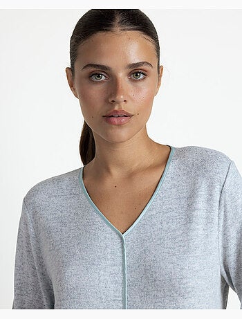 ADMAS CLASSIC Chemise de nuit élégante à manches longues pour femme