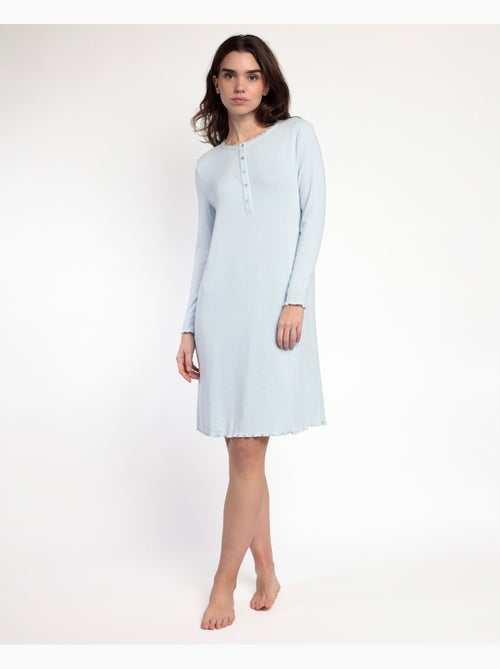 ADMAS CLASSIC Chemise de nuit romantique à manches longues et patte de boutonnage pour femme - Kiabi ADMAS CLASSIC Chemise de nuit romantique à manches longues et patte de boutonnage pour femme - Kiabi