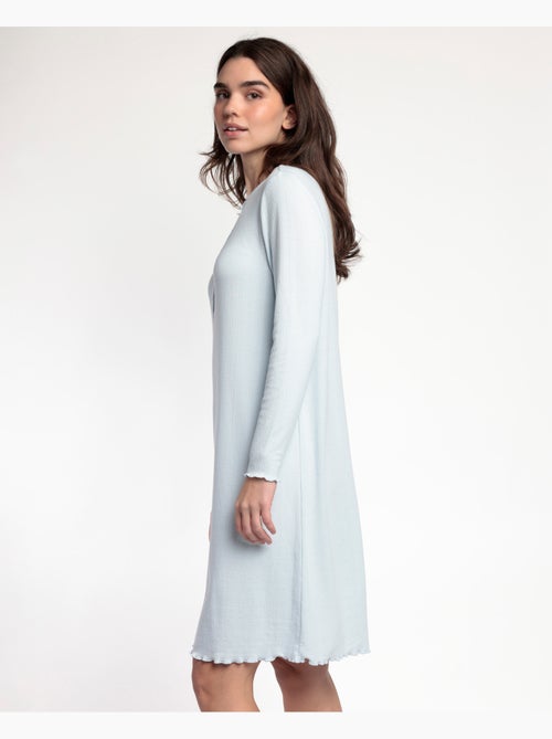 ADMAS CLASSIC Chemise de nuit romantique à manches longues et patte de boutonnage pour femme - Kiabi ADMAS CLASSIC Chemise de nuit romantique à manches longues et patte de boutonnage pour femme - Kiabi