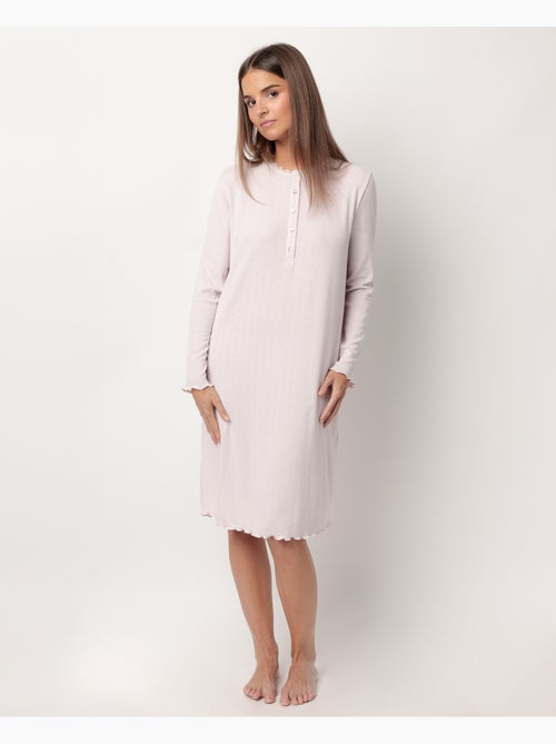 ADMAS CLASSIC Chemise de nuit romantique à manches longues et patte de boutonnage pour femme - Kiabi ADMAS CLASSIC Chemise de nuit romantique à manches longues et patte de boutonnage pour femme - Kiabi