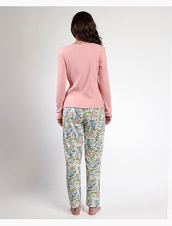 ADMAS GARDEN Pijama Manga Grande Tapeta Jardin d'Automne pour Femme