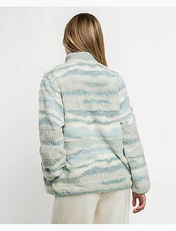 ADMAS HOME Peignoir chaud à manches longues pour femme, bleu montagne