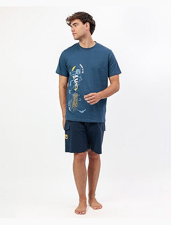 ADMAS Pyjama de skate à manches courtes pour hommes