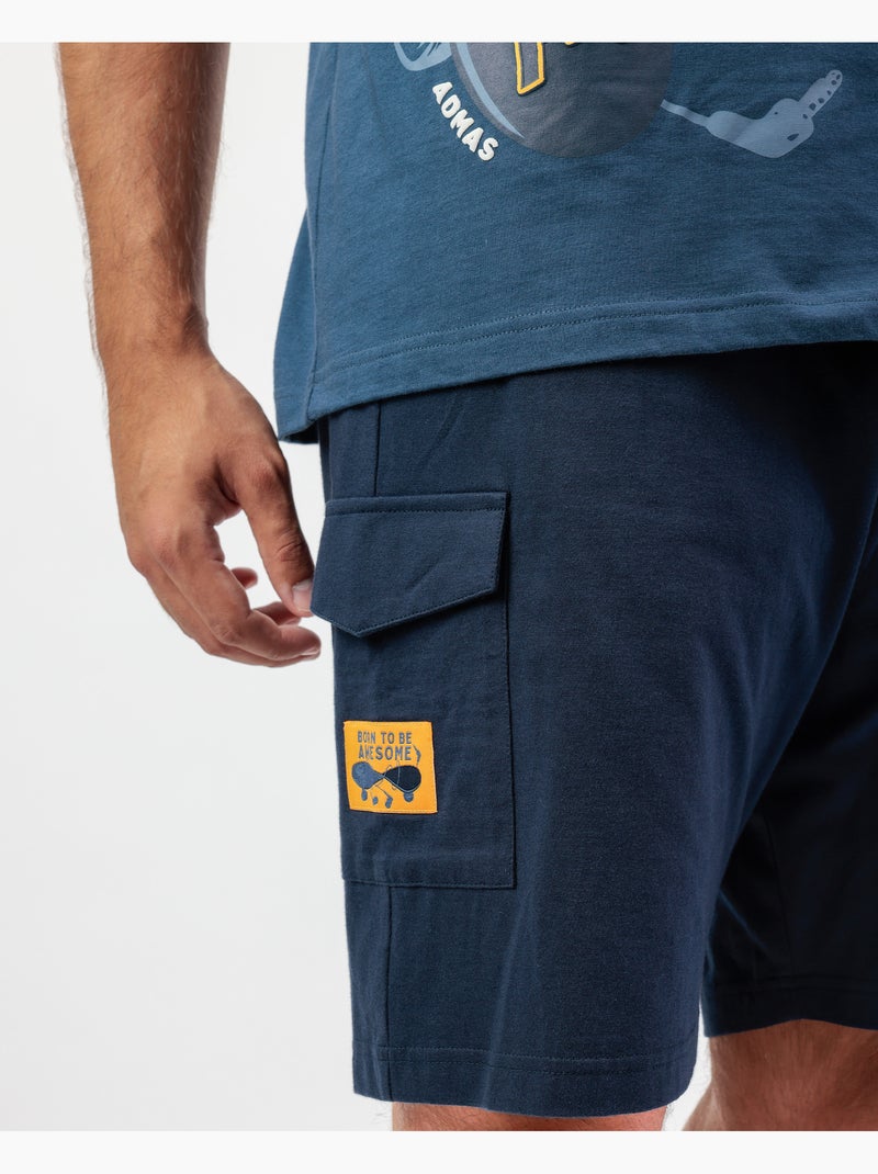 ADMAS Pyjama de skate à manches courtes pour hommes Bleu - Kiabi