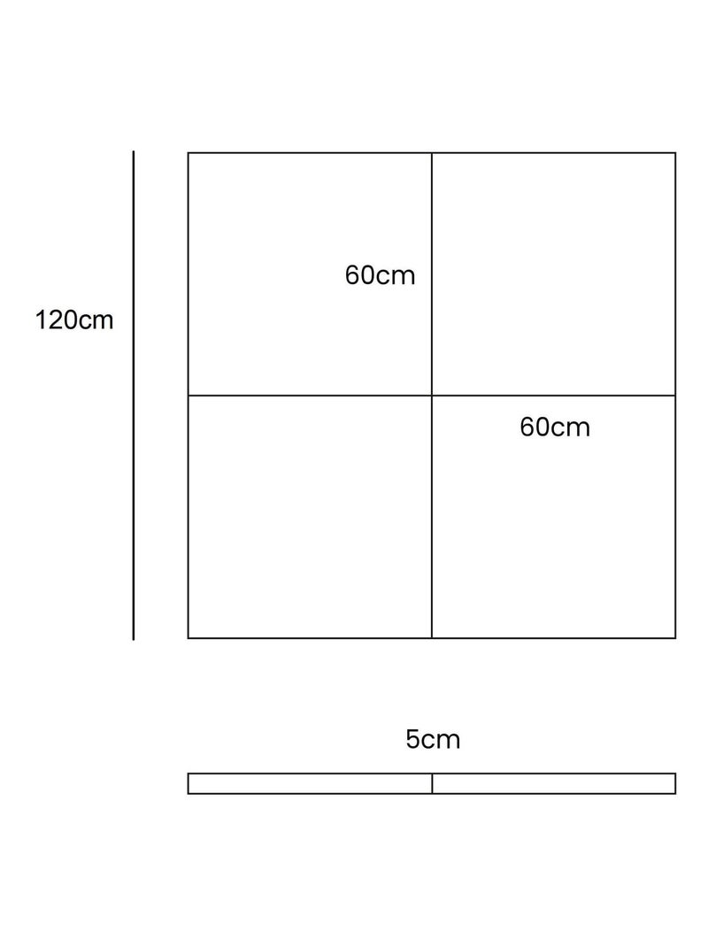 Aesthetic, Kaki Tapis Carré pour Enfants - 120x120x5cm Kaki - Kiabi