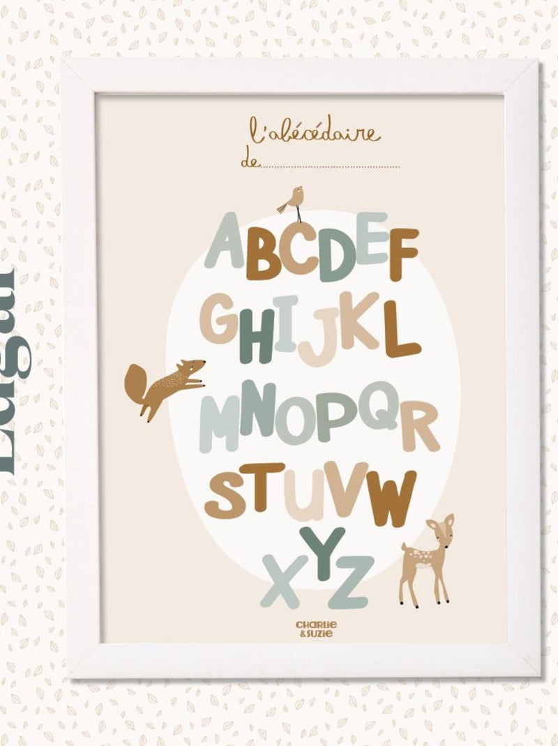 Affiche Abécédaire Edgar Multicolore - Kiabi