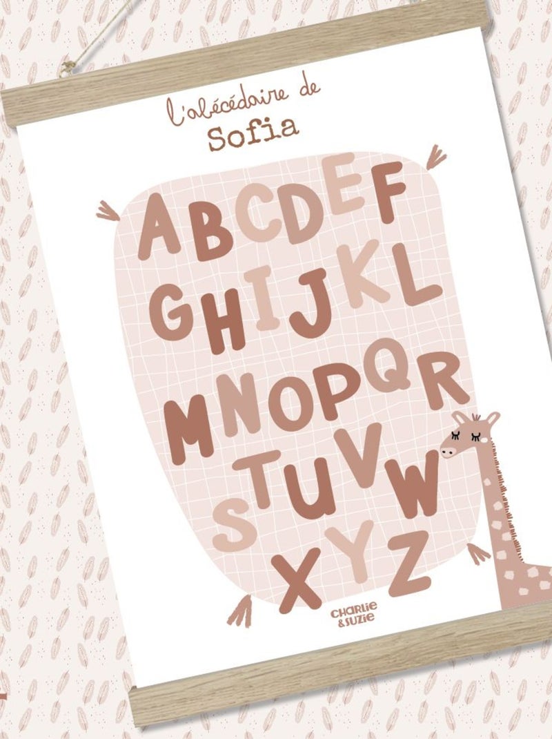Affiche Abécédaire Sofia Personnalisable Multicolore - Kiabi