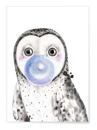 Affiche Bulle de Chouette Bleue