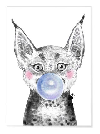 Affiche Bulle de Lynx Bleue
