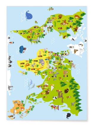 Affiche Carte du Monde Enfant