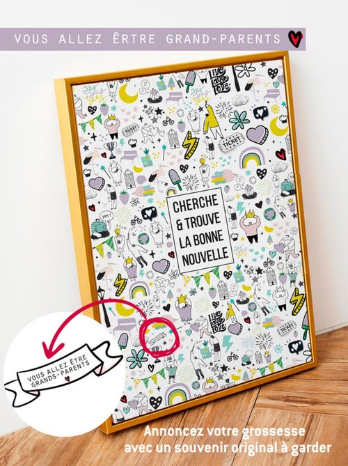 Affiche Cherche et trouve la bonne nouvelle Grands Parents - Kiabi