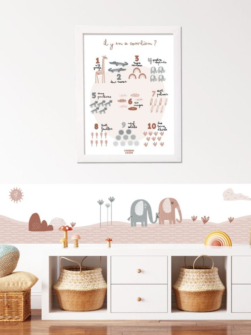Affiche Compter Animaux Sofia Multicolore - Kiabi