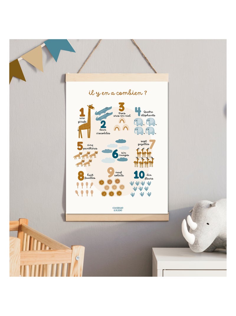 Affiche Compter Isidore Multicolore - Kiabi