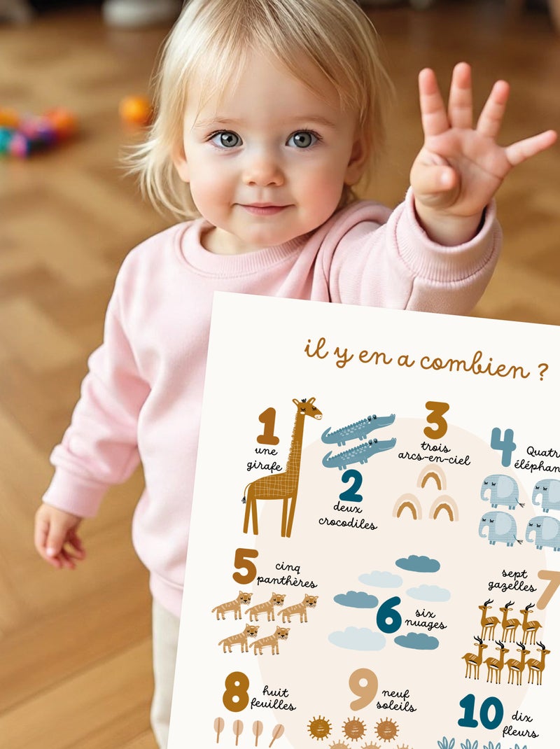 Affiche Compter Isidore Multicolore - Kiabi