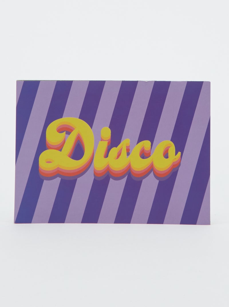 Affiche 'Disco' 13 x 18 cm - Kiabi Home Violet - Kiabi
