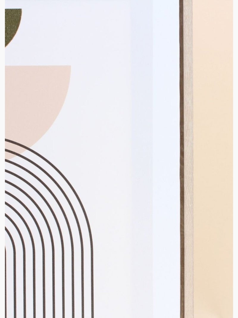 Affiche encadrée 40x50cm thème graphique - AFIBEL Bois naturel - Kiabi