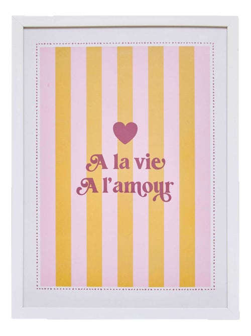 Affiche encadrée à la vie à l'amour - Kiabi