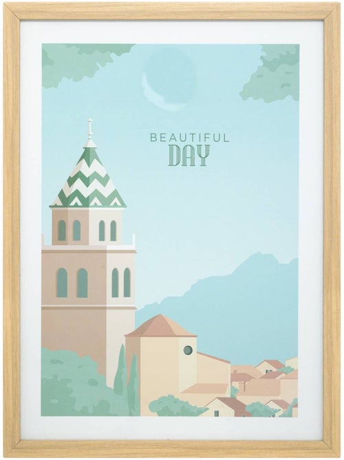 Affiche encadrée design années 50 FRANCOIS - Kiabi