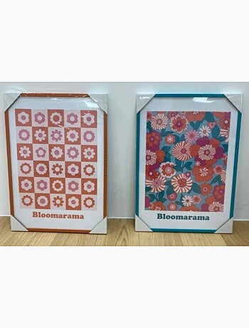 Affiche encadrée motif fleurs 50x70cm cha cha pop