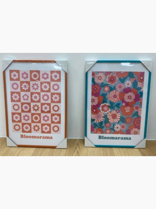 Affiche encadrée motif fleurs 50x70cm CHA CHA POP - Kiabi