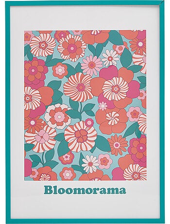 Affiche encadrée motif fleurs 50x70cm cha cha pop