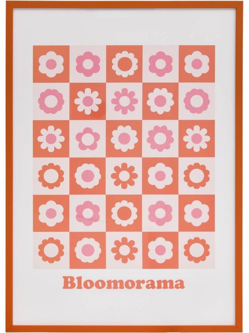 Affiche encadrée motif fleurs 50x70cm CHA CHA POP - Kiabi