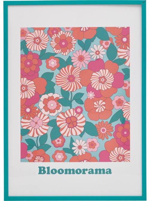 Affiche encadrée motif fleurs 50x70cm CHA CHA POP - Kiabi