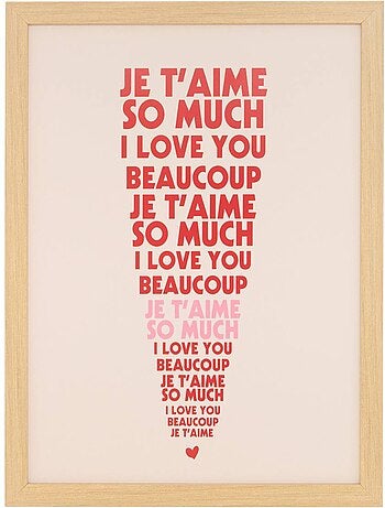 Affiche encadrée rectangulaire carine