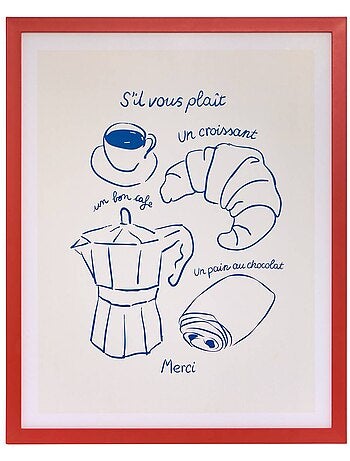 Affiche encadrée rectangulaire fra