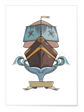 Affiche Enfant Bateau Pirate