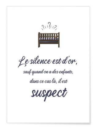 Affiche Enfant : 'Le silence est d'or...'