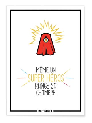 Affiche Enfant Super-Héros