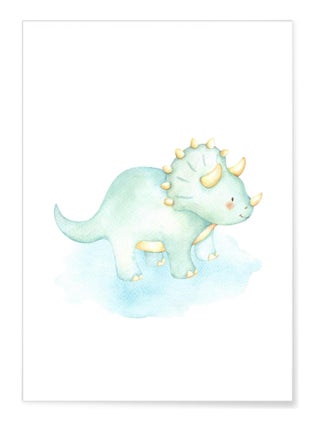 Affiche Enfant Tricératops