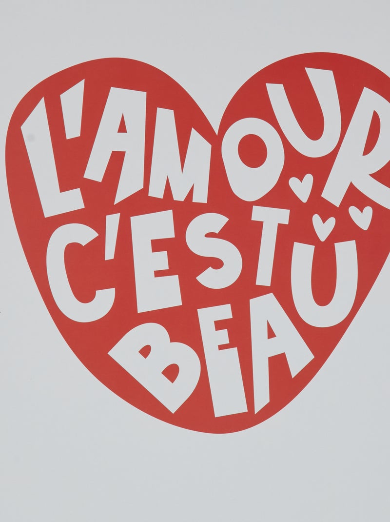 Affiche imprimé 30 x 40 cm - Kiabi Home Rouge - Kiabi