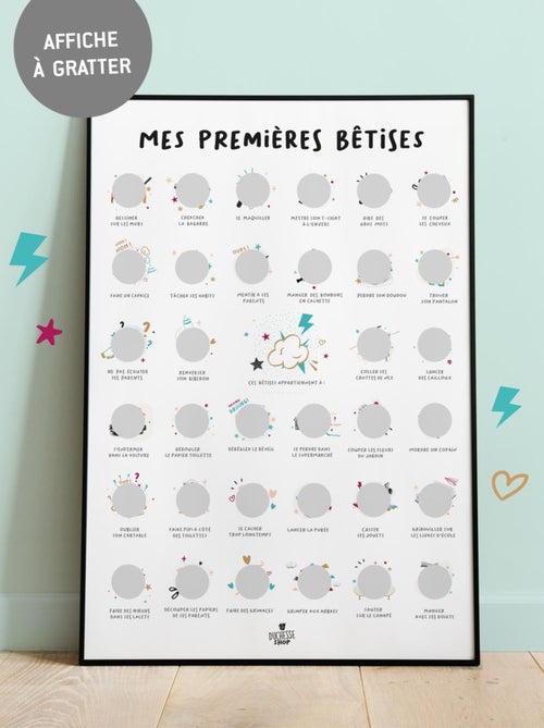 Affiche Mes premières Bêtises à gratter - Kiabi