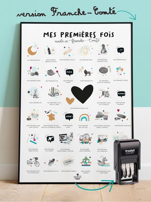 Affiche mes Premières Fois Franche Comté avec tampon - Kiabi