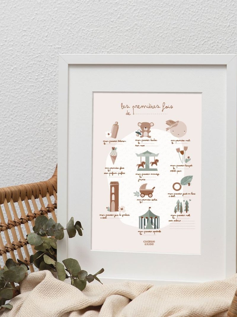 Affiche Mes Premieres Fois Multicolore - Kiabi