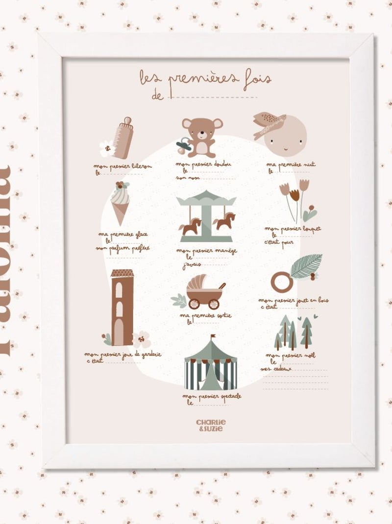 Affiche Mes Premieres Fois Multicolore - Kiabi