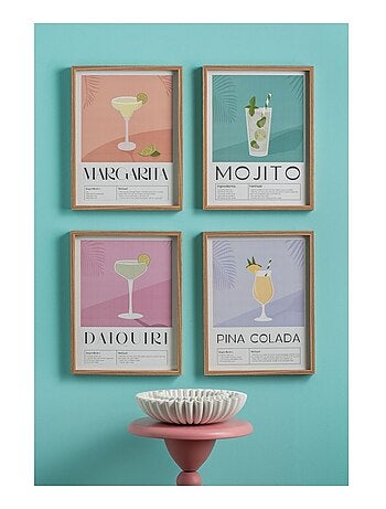 Affiche murale encadrée décorative COCKTAIL